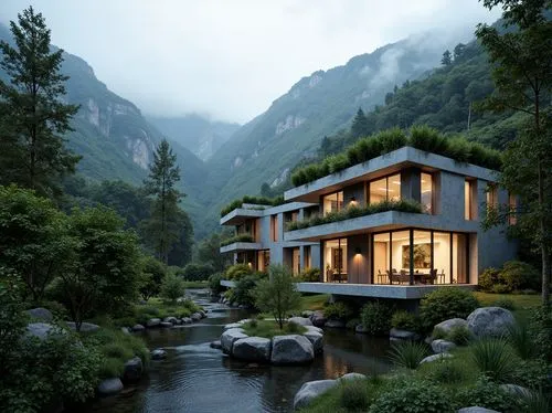 house in the mountains,house in mountains,house by the water,beautiful home,dreamhouse,forest house,chalet,swiss house,luxury property,the cabin in the mountains,house with lake,svizzera,secluded,modern house,taroko,luxury home,mountain huts,home landscape,amanresorts,house in the forest