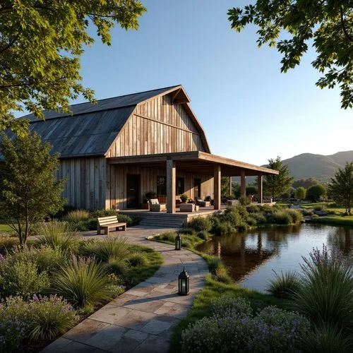 watermill,water mill,3d rendering,timber house,field barn,boathouse,farmstead,render,gristmill,new echota,piglet barn,winery,barns,snohetta,revit,the cabin in the mountains,barnhouse,horse barn,renderings,watermills