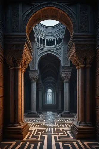 labyrinths,labyrinthine,pantheon,labyrinthian,hall of the fallen,corridors,cloistered,theed,borromini,passageways,passageway,serapeum,sepulchres,neoclassical,the threshold of the house,sepulchre,corridor,labyrinth,colonnaded,lateran,Art,Classical Oil Painting,Classical Oil Painting 34