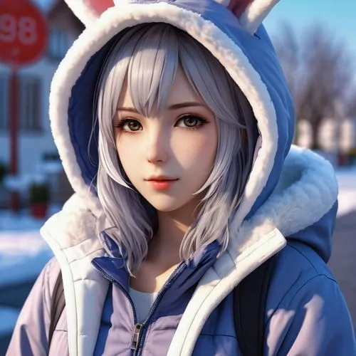 winterblueher,mei,white fox,white bunny,tera,minmei,Photography,General,Realistic