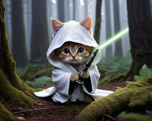 cat warrior,jedi,aaa,laser pointer,cat image,yoda,luke skywalker,lightsaber,laser sword,cute cat,cat vector,cat sparrow,tabby cat,animal feline,red tabby,rex cat,patrol,starwars,obi-wan kenobi,mow,Illustration,American Style,American Style 14