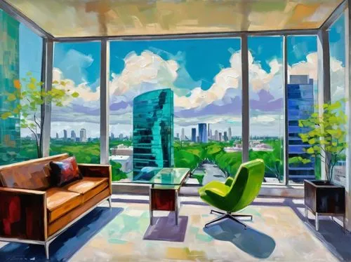 sky apartment,cityscape,study room,apartment lounge,skyscrapers,cityview,livingroom,city view,apartment,miami,modern office,green living,skyscraper,blue room,shared apartment,window sill,living room,skycraper,skyscraping,world digital painting,Conceptual Art,Oil color,Oil Color 20