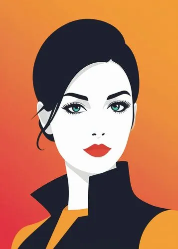 a stylized art of an attractive woman,fashion vector,vector art,vector illustration,vector girl,art deco woman,nagel,Illustration,Vector,Vector 01