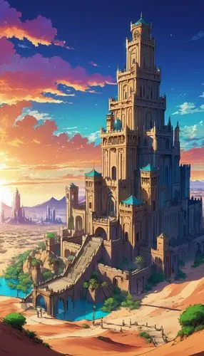 machico,ancient city,knight's castle,atlantis,fantasy city,castlelike,violet evergarden,agrabah,gold castle,new castle,valerian,castletroy,favaro,maplestory,ganjavi,citadels,summit castle,ruined castle,kingdom,kanawa,Illustration,Japanese style,Japanese Style 03