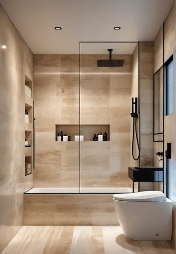 modern minimalist bathroom,luxury bathroom,shower bar,shower base,shower door,shower panel,interior modern design,bathroom,search interior solutions,bathtub accessory,shower head,bathtub,bathroom cabinet,modern decor,interior design,tile flooring,ceramic floor tile,contemporary decor,bathroom accessory,modern style,Photography,General,Realistic