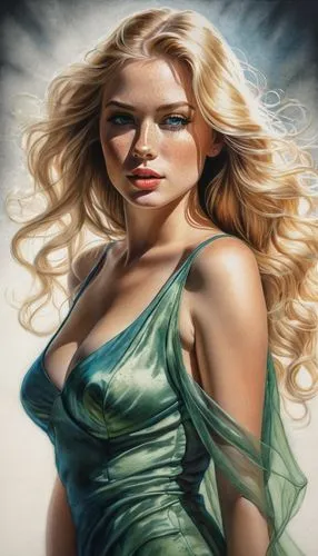 celtic woman,fantasy woman,blonde woman,fantasy art,the blonde in the river,sigyn,Conceptual Art,Daily,Daily 32