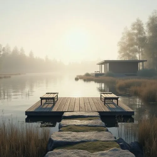 enb,dock,undock,lakeside,wooden pier,boathouse,riverwood,cryengine,boat dock,forest lake,docks,house by the water,summer cottage,magnetawan,wooden bridge,marshlands,morning mist,house with lake,dayz,lake view,Photography,General,Realistic