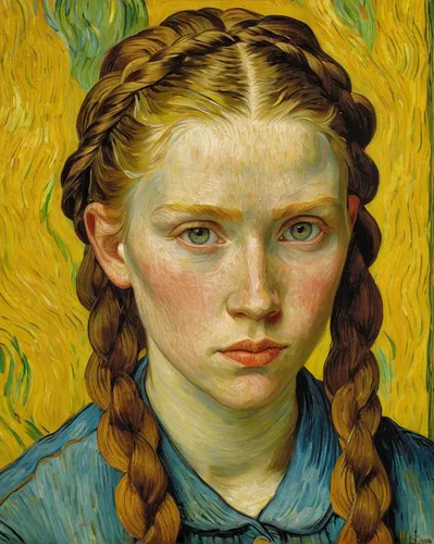 portrait of a girl,girl with bread-and-butter,young girl,vincent van gough,mystical portrait of a girl,child portrait,girl portrait,vincent van gogh,young woman,girl with cloth,mary-gold,portrait of a woman,girl in the garden,the girl's face,girl in a wreath,girl in a long,girl sitting,girl with a wheel,young lady,portrait of christi,Art,Artistic Painting,Artistic Painting 03