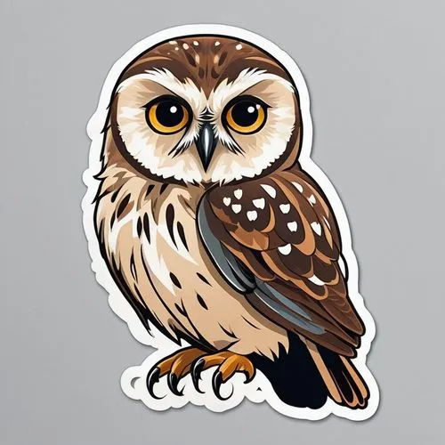 owl drawing,siberian owl,owl background,boobook owl,owl,owl art,brown owl,hibou,sparrow owl,small owl,kawaii owl,barred owl,glaucidium,eastern grass owl,clipart sticker,bubo,ural owl,owl pattern,little owl,spotted-brown wood owl,Unique,Design,Sticker