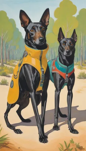 english toy terrier,toy manchester terrier,french bulldogs,two dogs,two running dogs,color dogs,pinscher,miniature pinscher,toy fox terrier,manchester terrier,dog illustration,rescue dogs,hound dogs,pet portrait,corgis,german shepards,tenterfield terrier,service dogs,walking dogs,german pinscher,Art,Artistic Painting,Artistic Painting 25