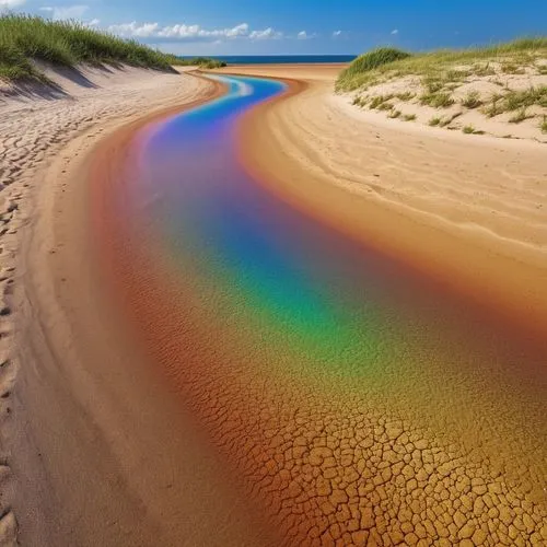 彩虹流沙,rainbow waves,colorful water,sand paths,baltic sea,abstract rainbow,rainbow pattern,sand ripples,the baltic sea,rainbow colors,sandplain,sand waves,spectral colors,bifrost,dune sea,rainbow color 