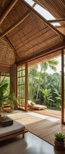 bamboo curtain,auroville,tropical house,amanresorts,sunroom,verandah,conservatory,conservatories,japanese-style room,verandahs,longhouse,bamboo plants,zen garden,verandas,wooden roof,vipassana,anantara,dojo,javanese traditional house,mustique,Conceptual Art,Oil color,Oil Color 13