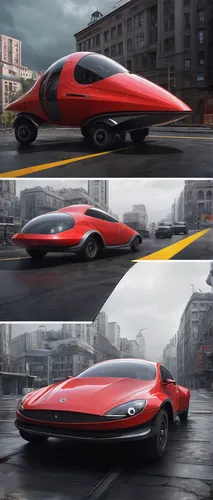 Imagine a futuristic city where people can ride Vermilion Bird-like vehicles.,opel record p1,concept car,greater crimson glider,chrysler concorde,futuristic car,jaguar e-type,etype,jaguar d-type,mount