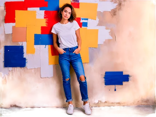 mondrian,jeans background,painted wall,yelle,garbi,color wall,painted block wall,denim background,mondriaan,valensi,demoiselles,diebenkorn,concrete background,wall paint,female model,rotoscope,jeans pattern,stael,madewell,gotye,Conceptual Art,Oil color,Oil Color 20