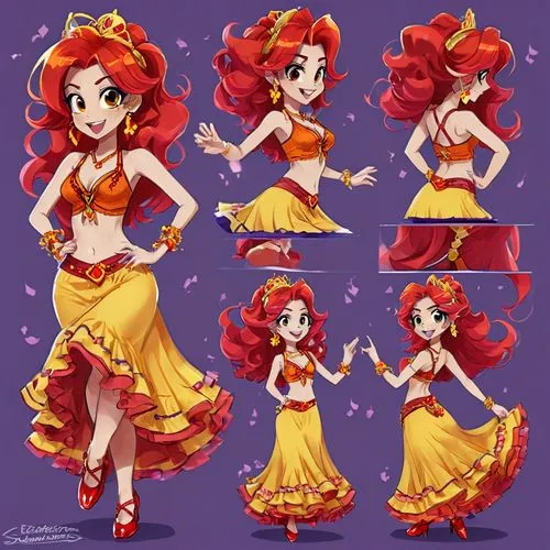 megara,lina,flamenca,huiraatira,mineko,rosa 'the fairy,pasodoble,genny,hula,liesl,operetta,sumitra,ballgowns,damara,chiaradia,rosalia,merida,yayoi,dalia,ranma,Unique,Design,Character Design