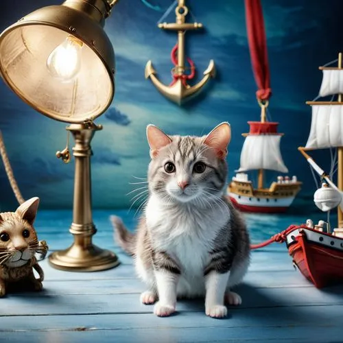 vintage cats,nautical children,figaro,cat pageant,cat image,cat european,Illustration,Realistic Fantasy,Realistic Fantasy 19