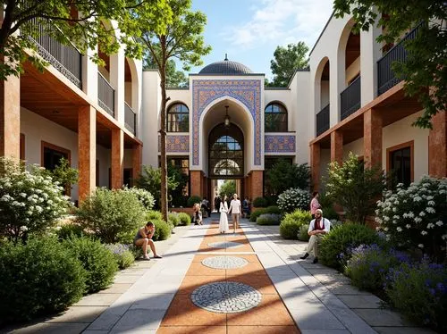 courtyards,courtyard,yazd,inside courtyard,kifissia,medinah,sursock,caravanserais,monastery garden,riad,caravanserai,quasr al-kharana,university al-azhar,persian architecture,3d rendering,mamounia,uloom,school design,arabkhaneh,al nahyan grand mosque