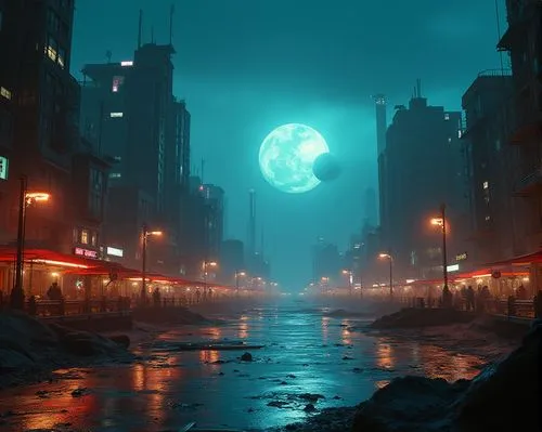 nacht,night scene,bioshock,lunar,busan night scene,moonlit night