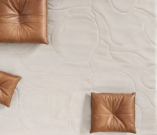 elegance healthy women,leather cushions are laid out on top of the mattress,leather texture,cowhide,ceramic floor tile,marble pattern,coverlet,almond tiles,Photography,General,Realistic