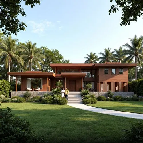 mid century house,holiday villa,modern house,3d rendering,mayakoba,bungalow