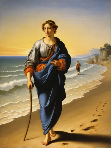 man at the sea,the good shepherd,saint martin,version john the fisherman,saint joseph,lido di ostia,saint ildefonso,el mar,saint peter,saint coloman,christopher columbus,saint nicholias,apulia,italian painter,andrea del verrocchio,saint paul,good shepherd,raffaello da montelupo,samaritan,angel moroni,Art,Classical Oil Painting,Classical Oil Painting 21