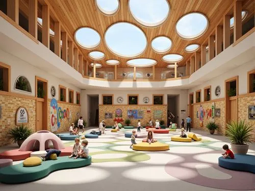 children's interior,school design,3d rendering,sky space concept,earthship,sketchup,playrooms,dandelion hall,nurseries,kidspace,3d render,dormitory,cochere,renderings,ecovillages,kindergarten,dojo,caravanserais,playspace,3d rendered