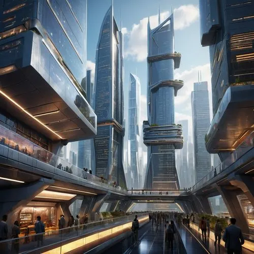 futuristic architecture,arcology,coruscant,cybercity,futuristic landscape,oscorp,Conceptual Art,Sci-Fi,Sci-Fi 15