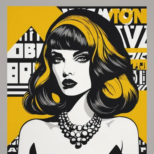 Use bold fonts to make a statement in your branding,pop art style,art deco woman,pop art woman,cool pop art,pop art girl,comic halftone woman,girl-in-pop-art,fashion illustration,adobe illustrator,pop