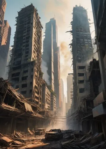 destroyed city,post-apocalyptic landscape,post apocalyptic,varsavsky,postapocalyptic,apocalyptic,Conceptual Art,Fantasy,Fantasy 10