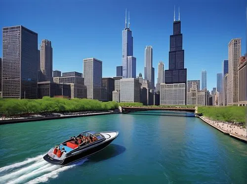 chicagoland,chicago,chicago skyline,chicagoan,pedal boats,water taxi,chicagoans,metra,illinoisan,illinoian,federsee pier,powerboating,dearborn,illinois,uic,speedboats,boat rapids,turismo,paddle boat,lake shore,Illustration,Retro,Retro 16