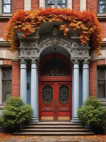 brownstone,front door,brownstones,autumn decoration,ditmas,autumn wreath,driehaus,blue doors,blue door,portal,rowhouses,autumn decor,seasonal autumn decoration,colorful facade,doorway,front gate,house entrance,rowhouse,entryway,doorways,Photography,Black and white photography,Black and White Photography 06