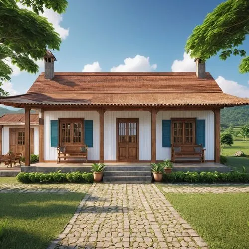 traditional house,holiday villa,wooden house,javanese traditional house,small house,country house,Photography,General,Realistic