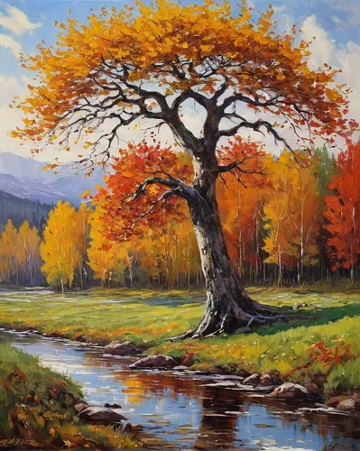 autumn landscape,fall landscape,autumn tree,painted tree,autumn trees,trees in the fall,autumn background,the trees in the fall,fall foliage,oil painting,painting technique,autumn scenery,oil painting on canvas,landscape background,brown tree,autumn mountains,autumn idyll,river landscape,forest landscape,american aspen,Art,Classical Oil Painting,Classical Oil Painting 12