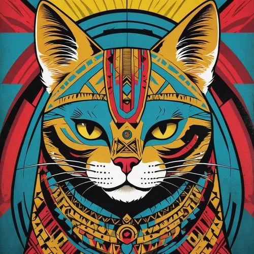 bastet,sekhmet,wadjet,tezcatlipoca,cat vector,gato,Illustration,American Style,American Style 10