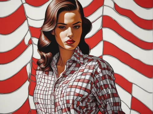 woman in white and red checkered dress shirt,cool pop art,pop art style,pop art woman,roy lichtenstein,modern pop art,girl-in-pop-art,buffalo plaid paper,pop art girl,popart,pop art,pop art effect,pop