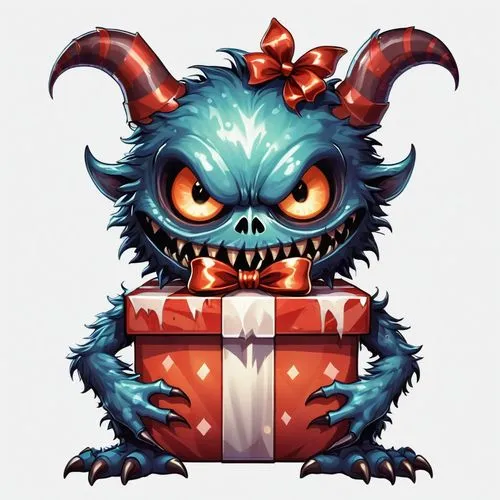 christmas imp,krampus,imp,christmas messenger,chua,gremlins,Illustration,Abstract Fantasy,Abstract Fantasy 11