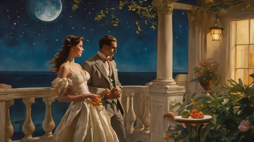 romantic scene,honeymoon,romantic night,gone with the wind,night scene,a fairy tale,romantic portrait,fairy tale,romance novel,secret garden of venus,ballroom dance,cinderella,fairytale,ballroom,fairytales,golden weddings,fantasy picture,courtship,flightless bird,clove garden,Photography,General,Cinematic