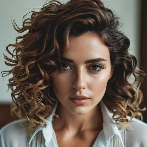 A sophisticated and elegant young woman 

,curly brunette,georgia,curly hair,cg,curly,marina,paloma,curls,rosa curly,woman portrait,cheetah,beautiful face,hazel,angel face,tori,angel,angelic,haired,as