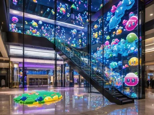 glass balls,glass decorations,colorful glass,colorful balloons,aquarium,the dubai mall entrance,glass wall,glass marbles,hotel lobby,galleria,diamond lagoon,seaquarium,atrium,lobby,aquariums,bloomingdales,glass ball,kaust,rainbow color balloons,festive decorations,Unique,Pixel,Pixel 02