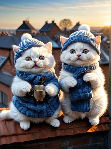 snowcats,oktoberfest cats,two cats,winter clothing,cats on brick wall,winter clothes,cold weather,warm and cozy,eskimos,sweaters,vintage cats,frosty weather,snowsuits,carolers,winters,catterns,winter mood,scarves,winter background,georgatos,Photography,General,Natural