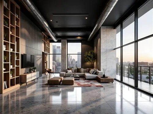 penthouses,luxury home interior,interior modern design,modern living room,living room,livingroom,contemporary decor,3d rendering,modern decor,apartment lounge,interior design,interior decoration,loft,glass wall,interior decor,render,wallcoverings,renders,modern room,great room