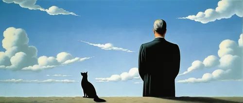 surrealism,surrealistic,dali,grant wood,two cats,el salvador dali,cat image,contemporary witnesses,cat cartoon,cat on a blue background,parallel world,equilibrium,parallel worlds,the cat,admired,dog and cat,human and animal,dualism,cloud computing,easter island,Art,Artistic Painting,Artistic Painting 06