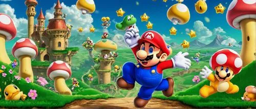 marios,super mario brothers,mario,cartoon video game background,mario bros,toadstools,platformers,mushroom island,luigi,paisano,youtube background,toadstool,devario,mushroom landscape,morio,kirkhope,platforming,april fools day background,poykio,ario,Illustration,Retro,Retro 13