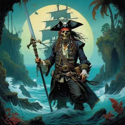 pirate,pirata,piratas,gangplank,piratical,pirates,Illustration,Realistic Fantasy,Realistic Fantasy 05