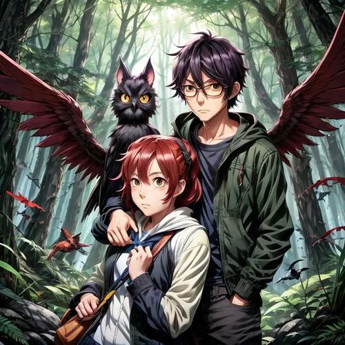 couple boy and girl owl,avialae,angel and devil,damanaki,bird couple,wolf couple,sorina,couple macaw,bird robins,ermione,sarumi,horrobin,escaflowne,cinnabar,parrot couple,simione,garlington,reiji,athrun,nairiku