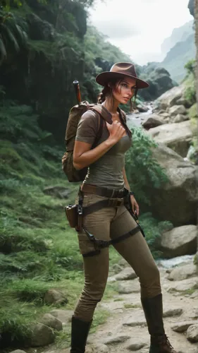 lara,indiana jones,ranger,lindsey stirling,female warrior,solo,renegade,katniss,fighting stance,piper,huntress,tarzan,mara,mercenary,daisy jazz isobel ridley,bow and arrow,tiana,adventurer,digital compositing,jena