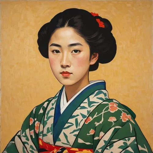 uemura,geiko,japanese woman,geisha,maiko,geisha girl,Art,Artistic Painting,Artistic Painting 40