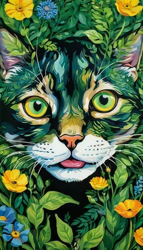 flower cat,flower animal,felino,cat vector,felidae,feline,Photography,Documentary Photography,Documentary Photography 06