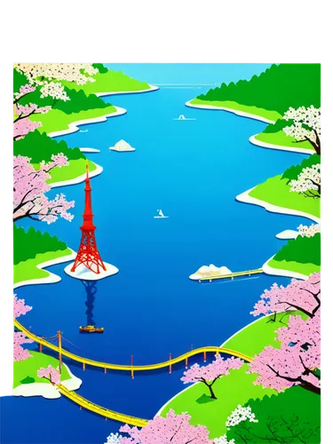 river course,android game,suspension bridge,gameplay,landscape background,tokaido,japanese sakura background,adventure bridge,fishpond,rainbow bridge,japanese background,72 turns on nujiang river,norbu,koi pond,qingxi,cartoon video game background,water courses,taifu,qifeng,japan landscape,Illustration,Black and White,Black and White 29