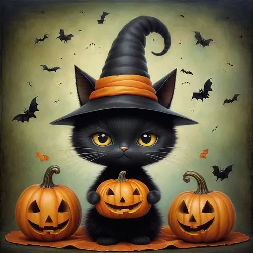 halloween cat,samhain,halloween black cat,halloween background,halloween vector character,halloween illustration,Illustration,Abstract Fantasy,Abstract Fantasy 06